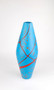 "Vase Large Chrysocolla Torpedo Red" hand blown glass by Scott Staats