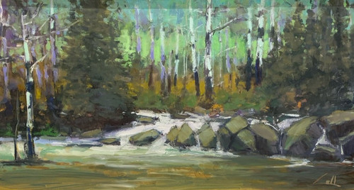 "Lower Rock Falls", Oil by George Coll