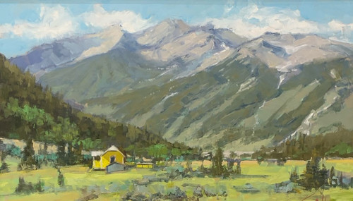 "Yellow House", Oil by George Coll