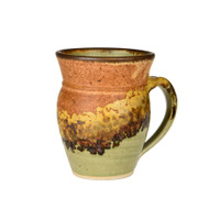 This Large Round Mug  is hand made by John Vela.  Due to the handmade nature of the pottery, expect slight differences from item to item with respect to size, shape, and glaze, even within sets of items.  Shown in Safari glaze.