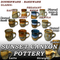 Sunset Canyon Pottery is available in many glaze colors. Due to the handmade nature of the pottery, expect slight differences from item to item with respect to size, shape, and glaze, even within sets of items.