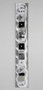 Wall Totem in Black and White by Hands On Art Glass. 2"x24", fused glass on aluminum. Please call our galleries to see which pieces are currently on hand. 