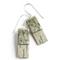 GW2 Salon Green Moss Earrings by Tessoro Jewelry, natural birchbark, sterling silver ear wires, 1 1/4" x 7/16". 
