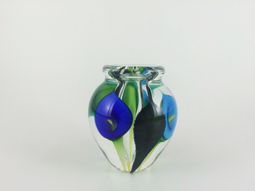 "Mini Calla Lily Vase in Triple Blue" by Scott Bayless