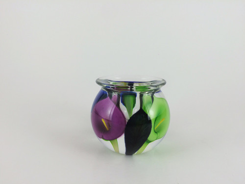 "Mini Calla Lily Vase in Blue, Green, and Purple" by Scott Bayless.