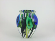 "Large Calla Lily Vase in Triple Blue" by Scott Bayless. 