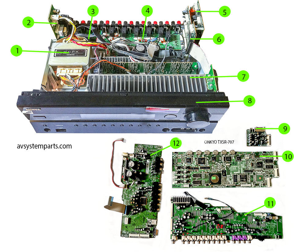 Onkyo TXSR707 Parts