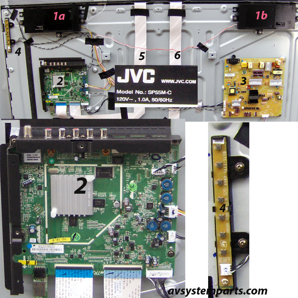 TV JVC SP55MC Parts050006050290,3040008100,365506320150,0450