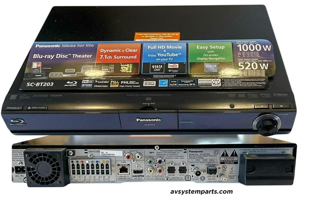 Panasonic Sa Bt300 Sa Bt0 7 1ch 1250w Bluray Receiver