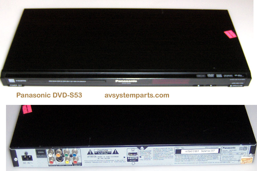 Panasonic Hd 1080p Dvd Divx Mp3 Jpeg Player Dvd S53