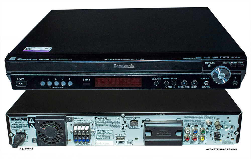 Panasonic Sa Pt950 5 1ch 1000w 5 Dvd Home Theater System Player Se Fx65