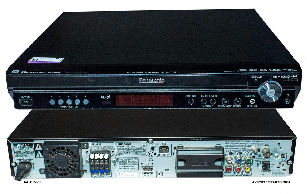 Panasonic Sa Pt950 5 1ch 1000w 5 Dvd Home Theater System Player Se Fx65 Panasonic Sa Pt950 5 1ch 1000w 5 Dvd Home Theater System Player Se Fx65
