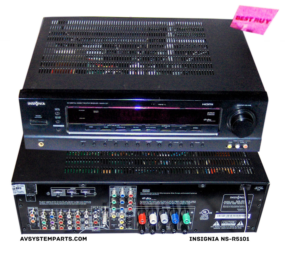 Insignia NSR5101 AV Digital Home Theater Receiver 5.1Ch 500W
