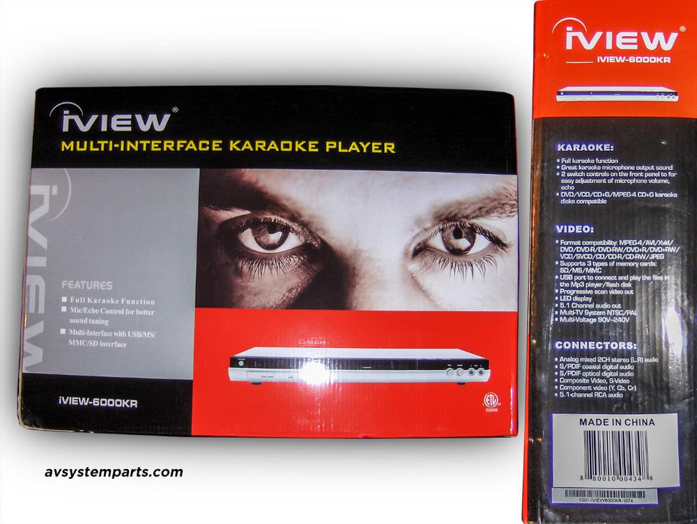 Iview 6000kr Multi Interface Karaoke 5 1ch Cd Dvd Ntsc Pal Player