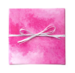 Counter Roll Gift Wrap - 80 gsm - 50m - Watercolour Hot Pink