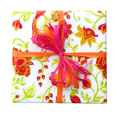Counter Roll Gift Wrap - 80 gsm - 50m - Eden Floral Green