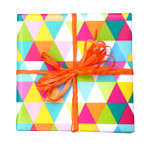Multi Triangle counter roll gift wrap 80gsm 50m