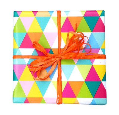 Multi Triangle counter roll gift wrap 80gsm 50m