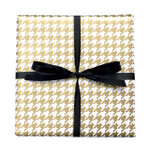 Gold Houndstooth Gift Wrap Counter Roll