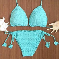 Blue Lagoon Crocheted Bikini