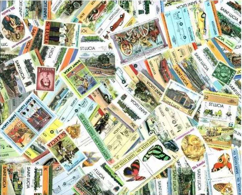 St. Lucia Stamp Collection 100 Different Stamps