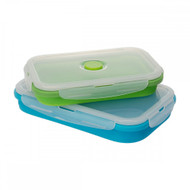 COLLAPSIBLE SET OF 2 RECTANGLE CONTAINERS 