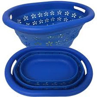 COLLAPSIBLE LAUNDRY BASKET BLUE