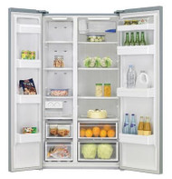 HELLER  Side by Side Stainless Steel Fridge & Freezer 559 Litres with Water Dispenser 