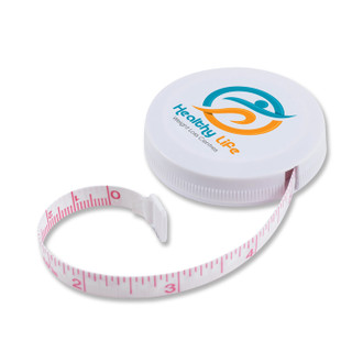 White Retractable Tape Measure