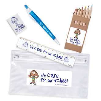 Stationary Set in PVC Pencil Case