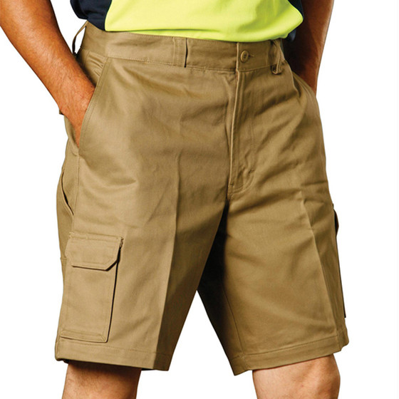 Cotton Drill Cargo Short in Khaki