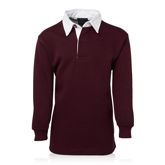 Maroon/White Rugby Top
