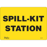 "Spill Kit Station" Sign - Plastic 14" x 10"    