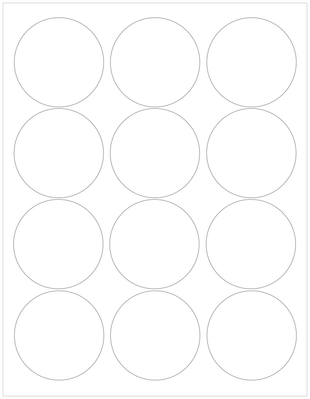 23.23" Compostable Round Labels, Blank Throughout Template For Circle Labels