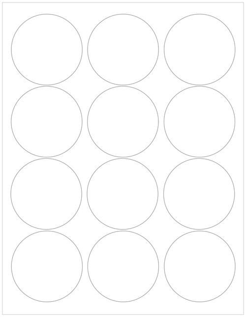 2.5" Circle Recycled PCW Labels