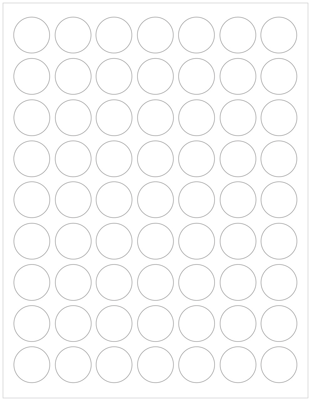 23" Compostable Round Labels, Blank In Template For Circle Labels