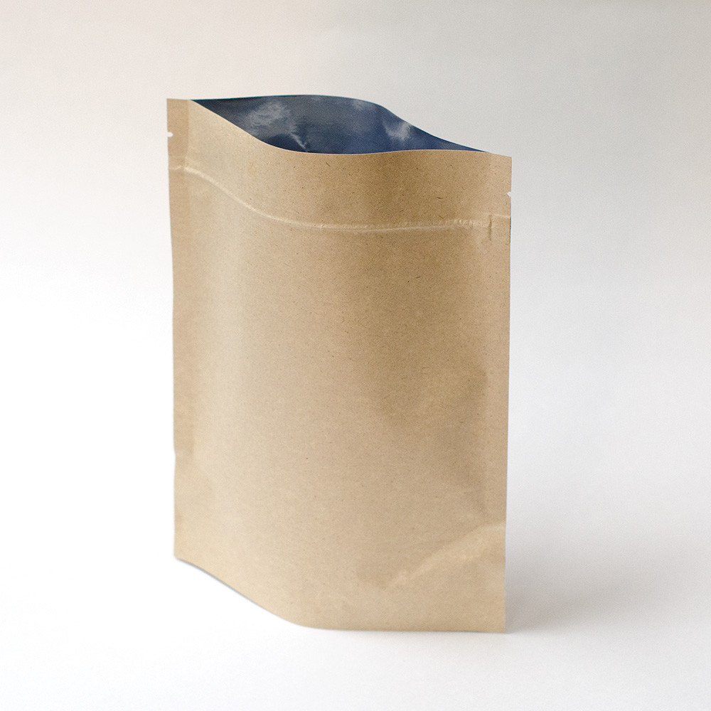 Download 8oz Kraft Compostable Stand Up Pouch - Elevate Packaging
