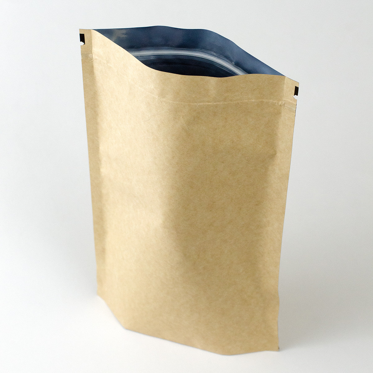 Compostable Stand Up Pouch with Zipper - 32oz Kraft