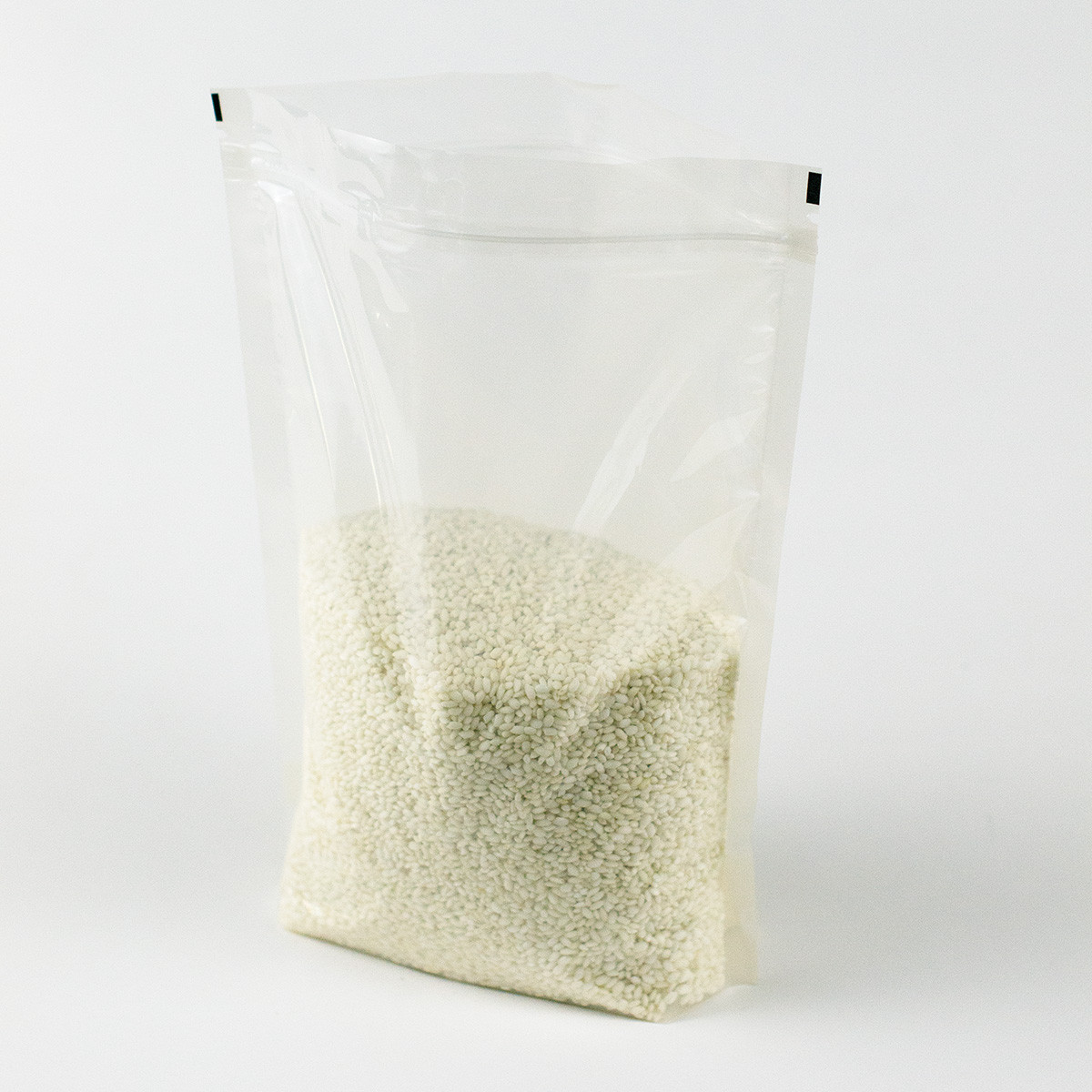 Compostable Stand Up Pouch with Zipper - 32oz Transparent