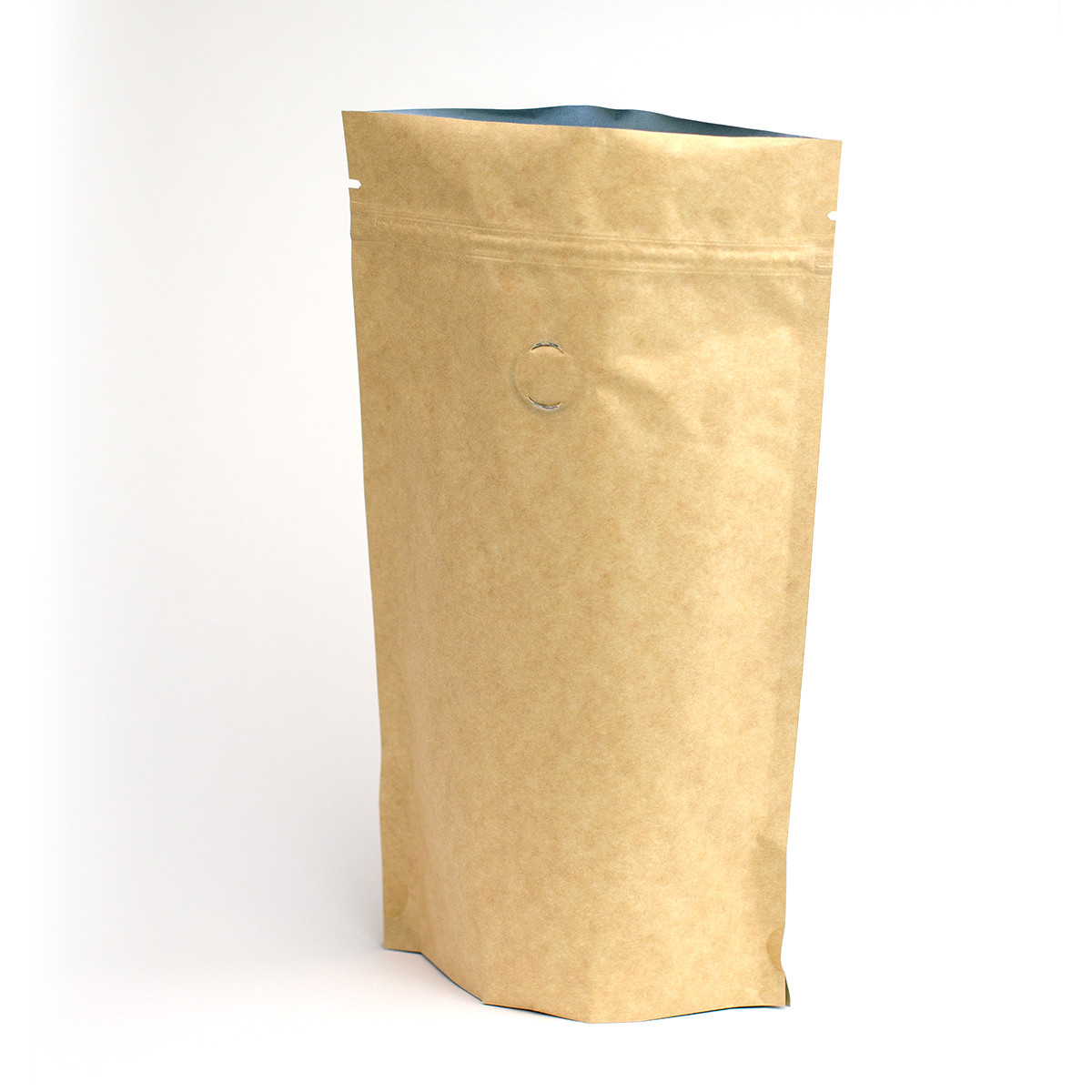 3 x 4 Compostable Heat Seal Bag w/Window, Pack of 100, 81lb. Brown Kraft