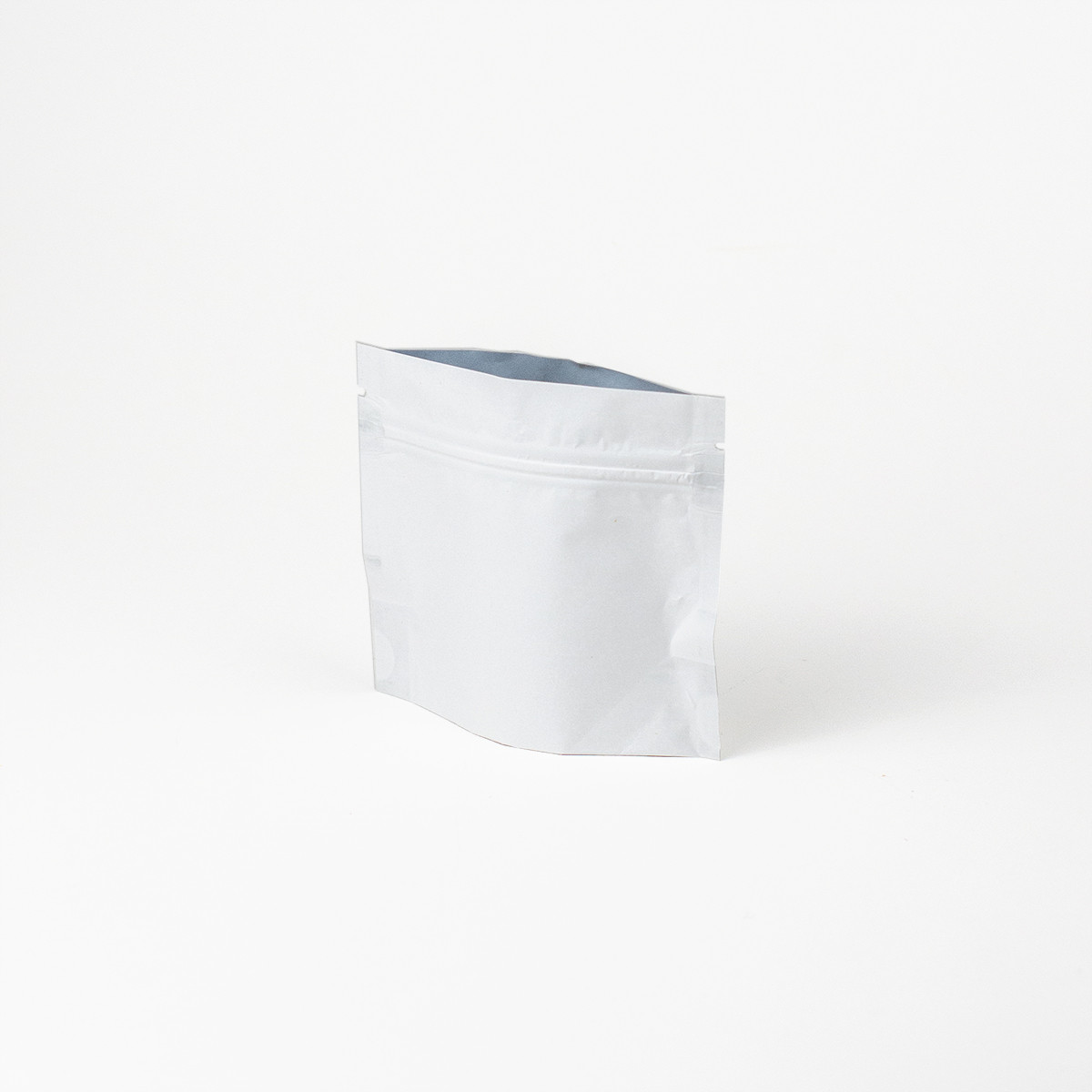 1 oz Stand Up Zipper Pouch - White with Clear Front [ZBGW1]