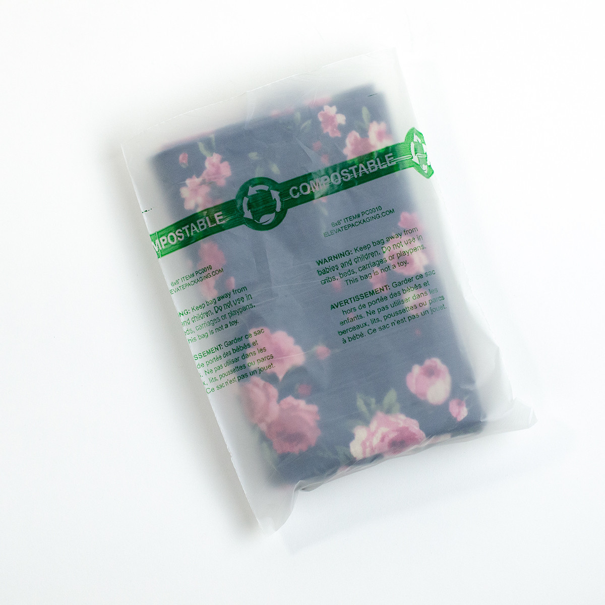 6" x 8" Compostable Poly Bags [Imperfect] - Elevate Packaging