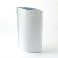 8oz White Compostable Stand Up Pouches [Imperfect]
