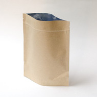 8oz Kraft Compostable Stand Up Pouches - Case [Imperfect]