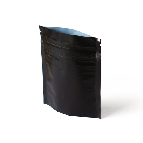 Black Matte Compostable Pouch with Child Resistant Zipper