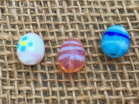 3 | Easter Egg Lampwork Glass Beads