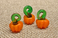 1 | Orange Pumpkin Lampwork Glass Charms