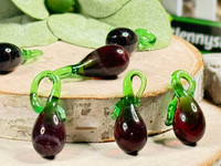 1 | Purple Eggplant Lampwork Glass Charms