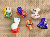 6 | Santa's Christmas Toys Lampwork Glass Beads