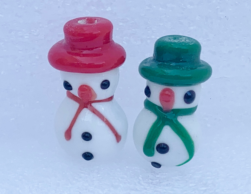 Mini Lampwork Snowman Pendant – Shop Online at The LH Bead Gallery